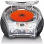 Radio portátil con reproductor de CD Lenco SCD-24TR — FM, salida de 4W, LCD, antena telescópica, funcionamiento con red/batería, 6 pilas C