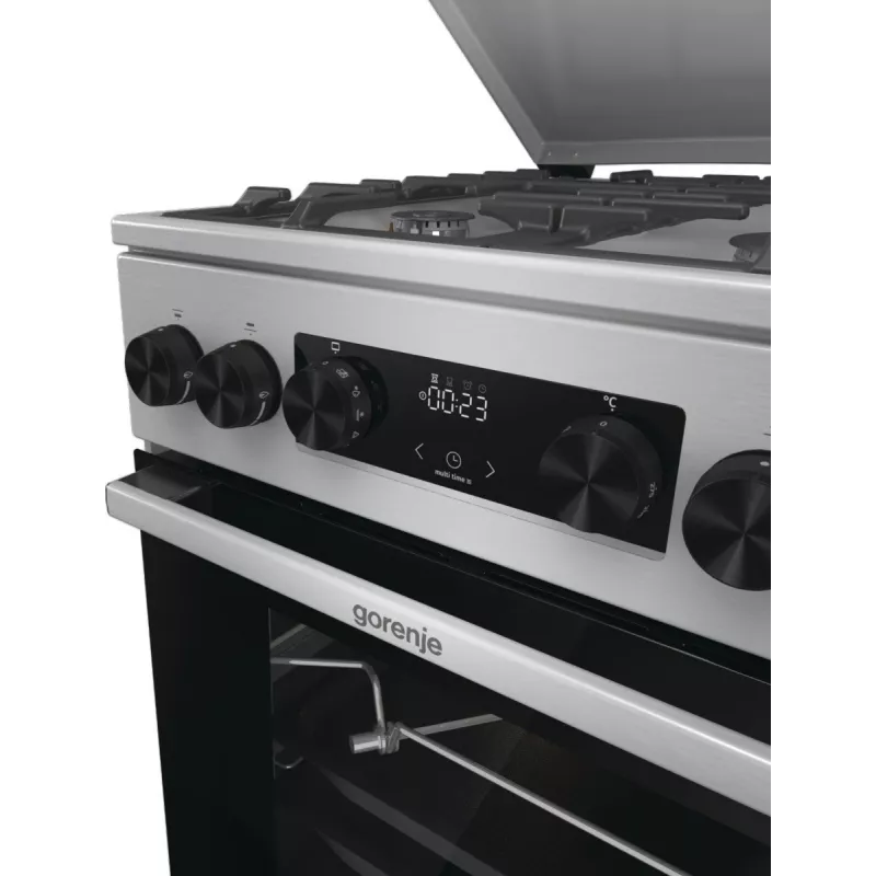 Gorenje GKS5C71XF cocina independiente con horno Plata