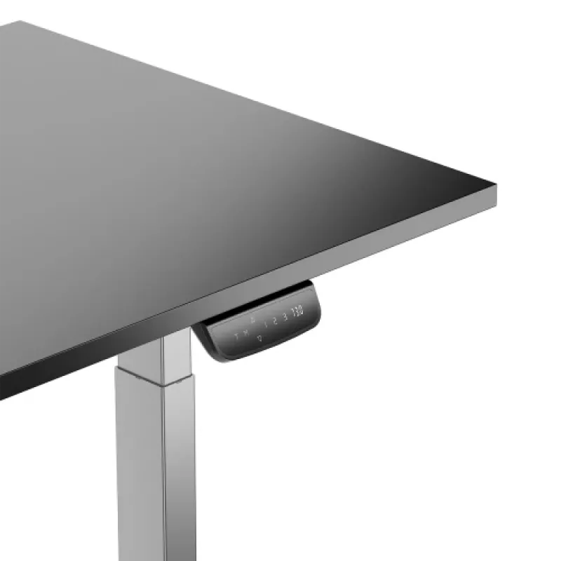 Mesa regulable en altura Up Up Bjorn Gris, tablero M Negro