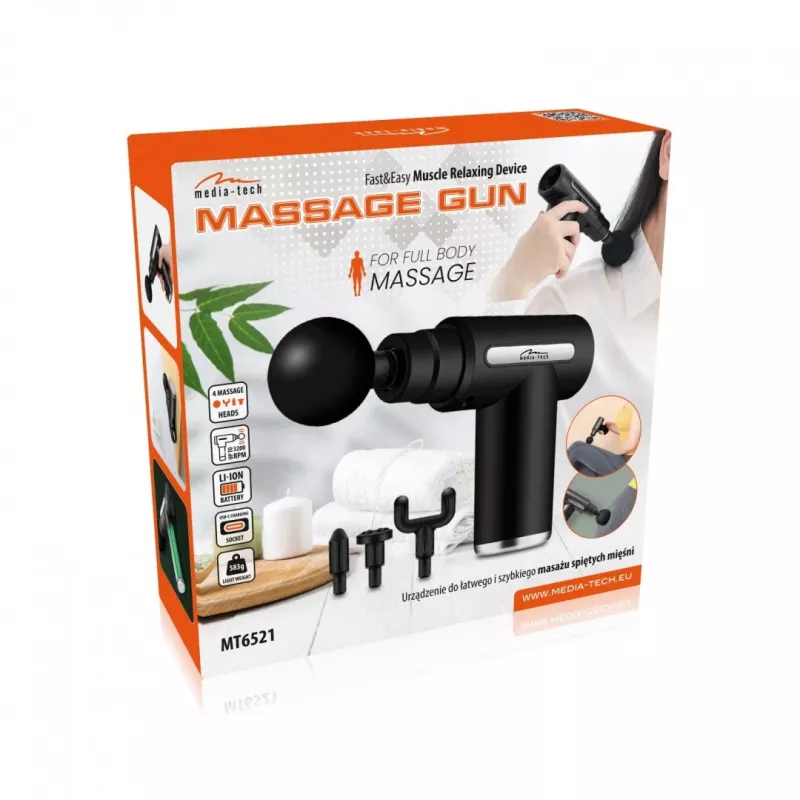 Pistola de masaje Media-Tech MT6521 universal negro