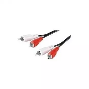 Wentronic Goobay Cable de conexión RCA, 10 m – 2 conectores macho RCA (audio izquierda/derecha) > 2 conectores macho RCA (audio izquierda/derecha) (50031)