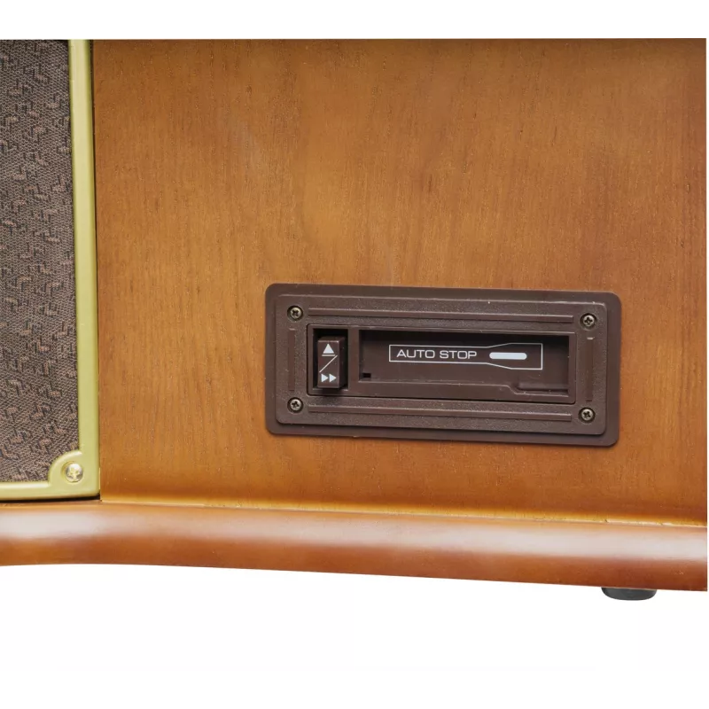 Denver MCR-50MK3 equipo de música retro con tocadiscos, CD/MP3, casete y radio, 2 x 2,5 W, acabado en madera