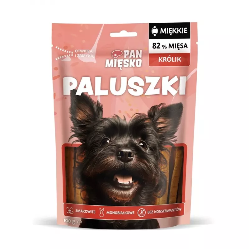 Snack para perros Pan Mięsko Rabbit Sticks 100 g