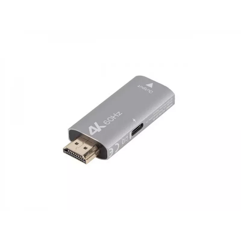 Adaptador de cable de vídeo Lanberg AD-HD-DP-01 HDMI Type-A DisplayPort Plata