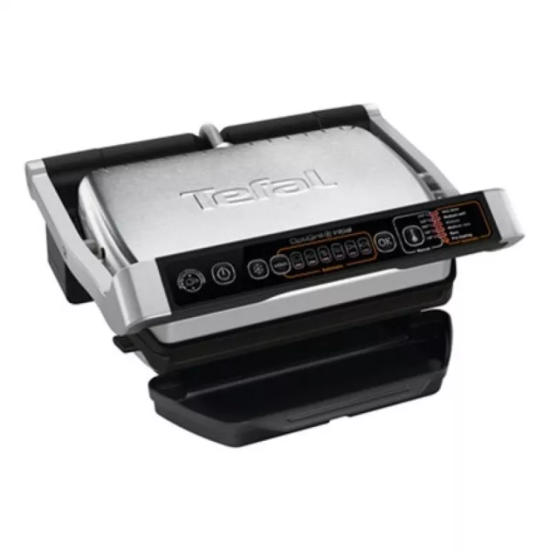 Grill de contacto Tefal OptiGrill Initial GC706D, 2000 W, negro/acero inoxidable