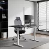 Mesa regulable en altura Up Up Bjorn Blanco, tablero M Negro