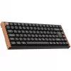 Keychron K2 HE (negro/madera, distribución DE, Gateron Double-Rail Magnetic Nebula, marco de aluminio)