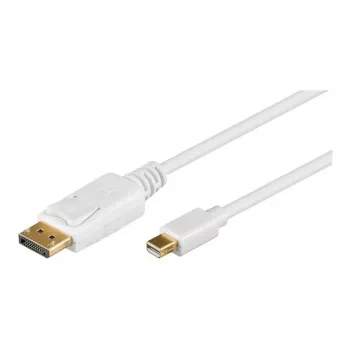 Wentronic Goobay Cable adaptador DisplayPort a mini DisplayPort 1.2, Blanco, 2 m - Conector macho Mini DisplayPort > Conector macho DisplayPort (52859)