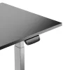 Mesa regulable en altura Up Up Bjorn Gris, tablero L Negro