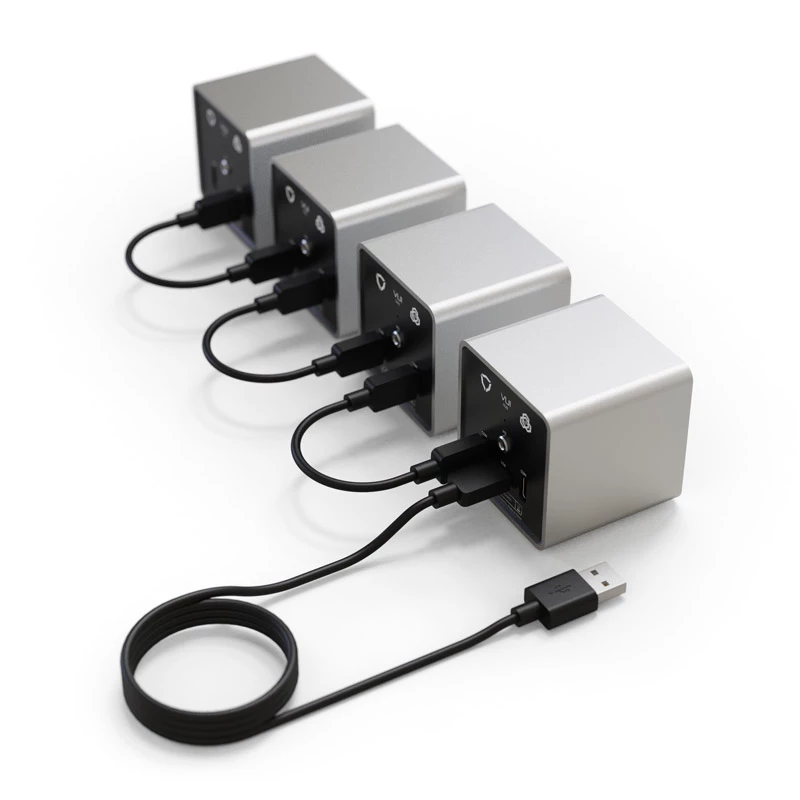 Controlador de dial Streacom VU1-Dial plata USB Type-C — regulador giratorio para ventiladores del sistema, control RGB y de audio