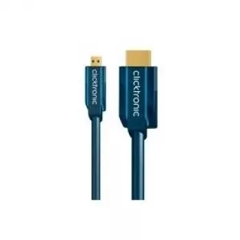 Cable adaptador Micro-HDMI+ Ethernet (HDMI A/HDMI Micro D) – 5,0 m Adaptador High-Speed HDMI a Micro-HDMI