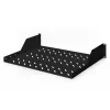 Digitus | Bandeja de 2U para racks | DN-19 TRAY-2-SW | negro | Perfecta para guardar componentes no aptos para 483 mm (19