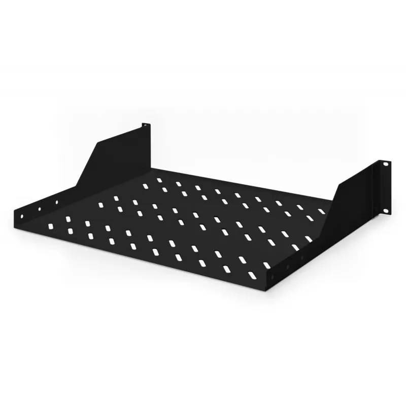 Digitus | Bandeja de 2U para racks | DN-19 TRAY-2-SW | negro | Perfecta para guardar componentes no aptos para 483 mm (19