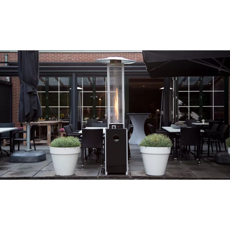 Estufa SUNRED Heater Flame Torch Gas | SFT15B | Calefactor de terraza | 12000 W | Negro