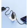 Cargador usams CC229 30W GaN USB-C y USB LED compacto para viaje