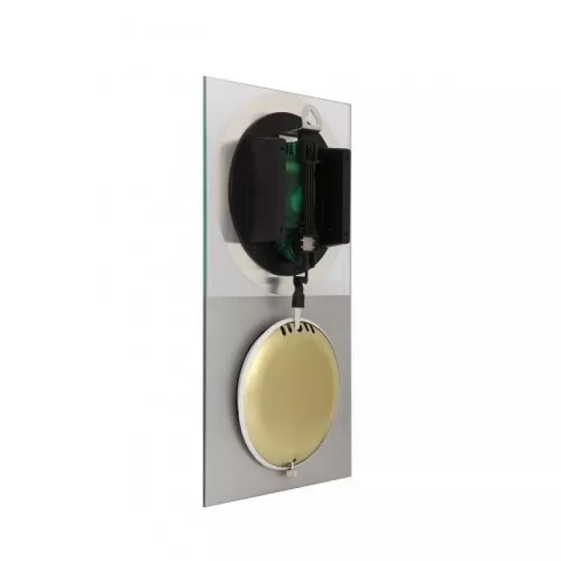 NeXtime Reloj 3028 OP, 16x30,2 cm, pared, cristal, plateado