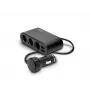 Cargador USB para coche SAVIO SA-024 — cargador universal para dispositivos móviles, entrada 12–24 V, salida 5 V, negro, mechero de cigarrillos