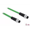 DeLOCK - Cable de red - M12 (4 polos) (M) a M12 (4 polos) (M) - 5,0 m - SF/FTP - libre de halógenos - verde (85920)