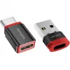 Adaptador de interfaz 4smarts 541615 – USB Type-A (host) a USB Type-C (salida), negro, conector macho a conector hembra, recto, pack de 2