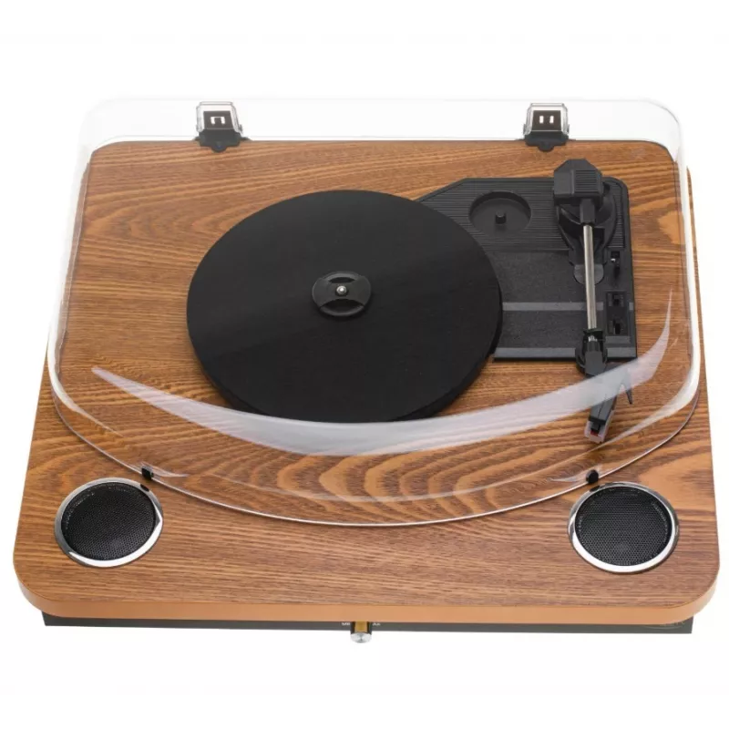 Adler AD 1914e tocadiscos con USB, Bluetooth, 33 1/3 y 45 rpm, cápsula cerámica, altavoces integrados de 2x0,8 W, salida RCA
