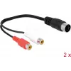 Cable de audio DeLOCK 85835 0,2 m DIN (5 pines) 2 x RCA negro