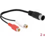 Cable de audio DeLOCK 85835 0,2 m DIN (5 pines) 2 x RCA negro