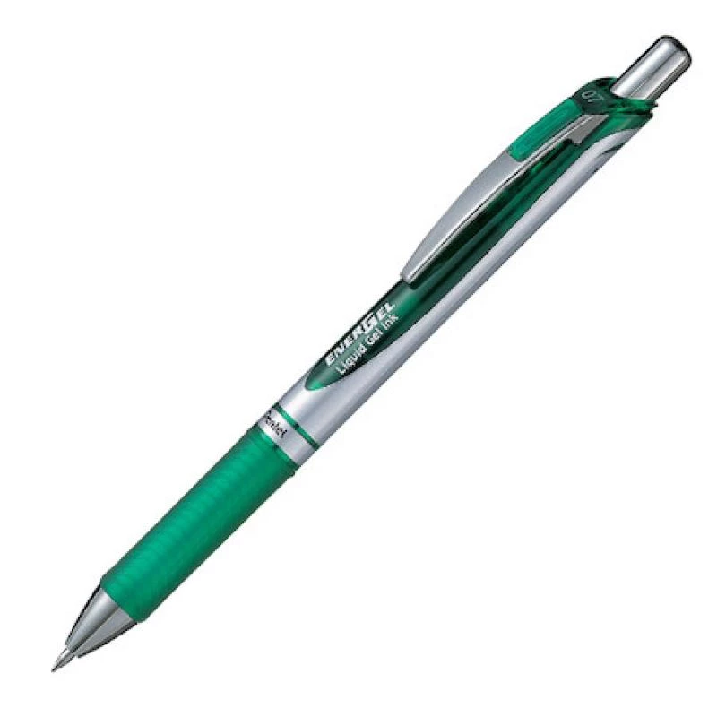 Bolígrafo de gel retráctil Pentel EnerGel Xm Verde