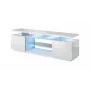 Mueble RTV EVA 180x40x56 blanco/blanco brillante