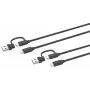Cable USB 3.2 Gen 1 (3.1 Gen 1) Speedlink SL-460101-BK, 3 m, USB A/USB C a USB C, negro