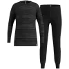 Conjunto largo Odlo ACTIVE WARM ECO SET ropa interior niños, talla 140 cm, negro y gris
