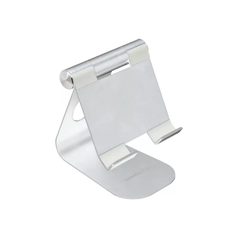 TERRATEC iTab M - Soporte para smartphone / tablet - Aluminio - Plata - Tamaño de pantalla: 8,8-25 cm (3.5-10) - Soporte de mesa (219728)