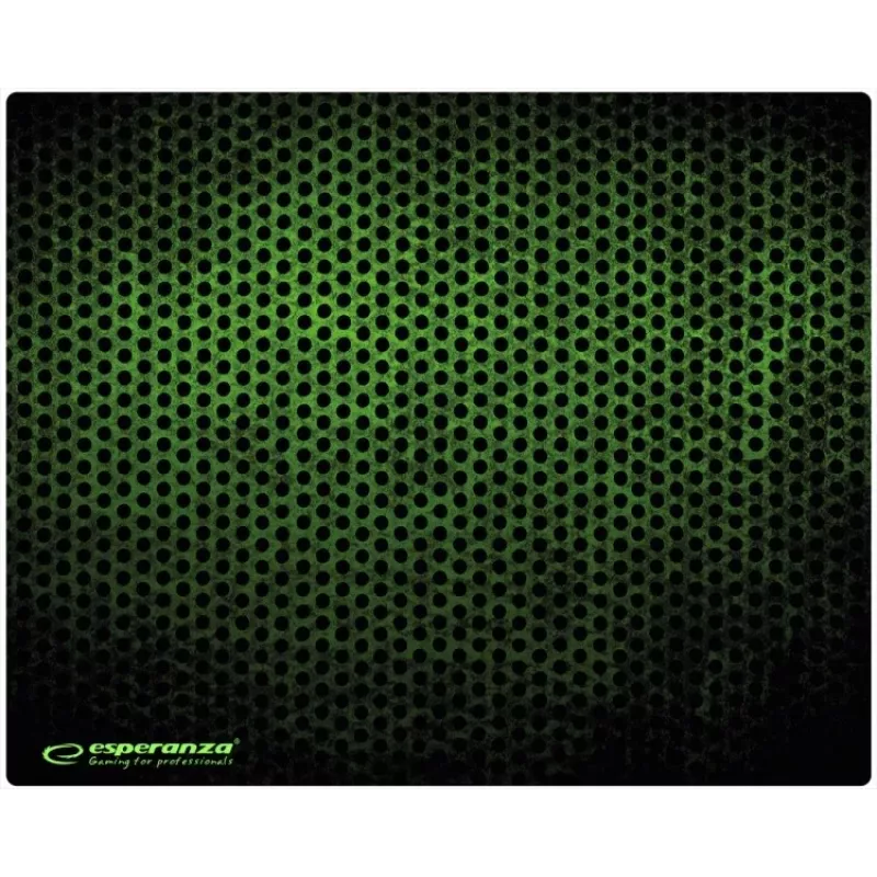 Alfombrilla de ratón ESPERANZA EGP102G — alfombrilla gaming de goma 300×240 mm, 3 mm, verde/negro, antideslizante