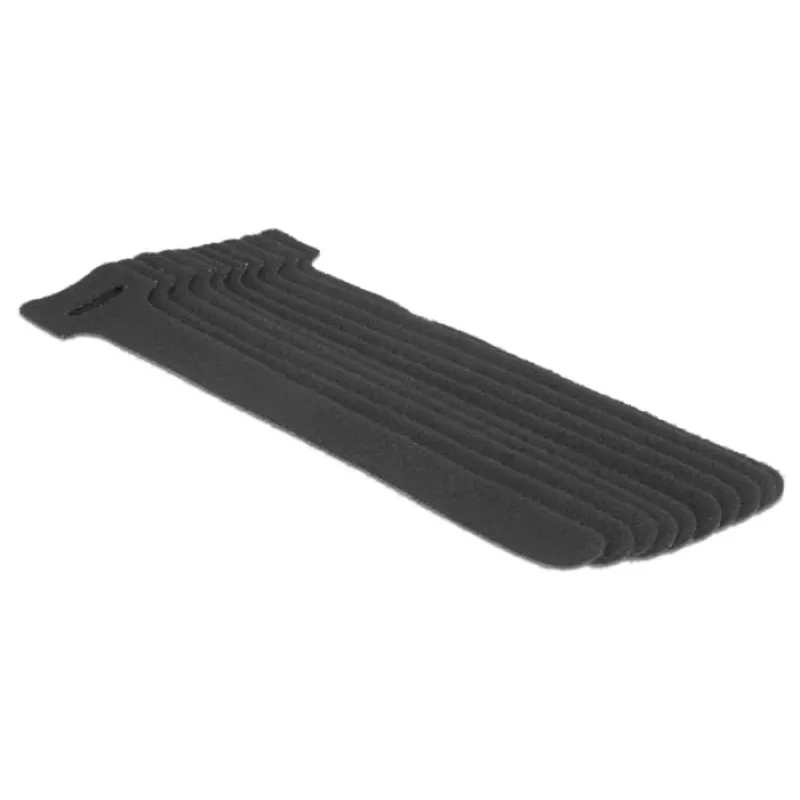 Cierre de velcro DeLOCK 18686 Negro 10 uds.
