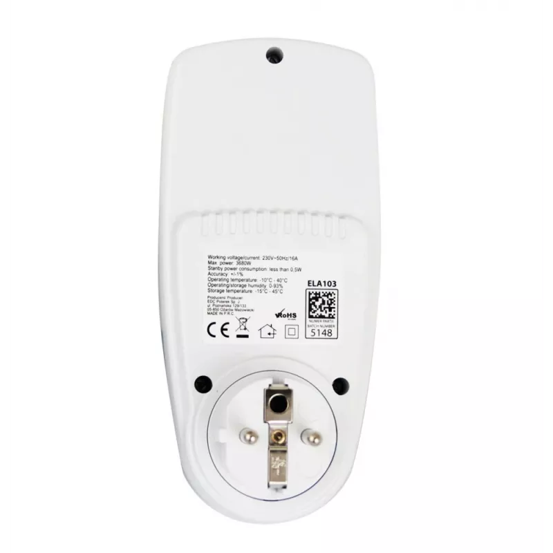 Medidor electrónico de consumo eléctrico Esperanza ELA103 Orbit