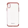 Funda Tellur iPhone X roja transparente