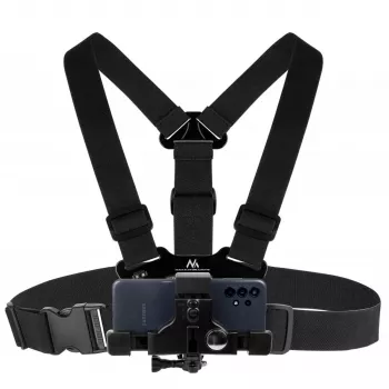 Correa deportiva MACLEAN MC-445 — soporte pectoral universal para teléfonos, cámaras y GoPro