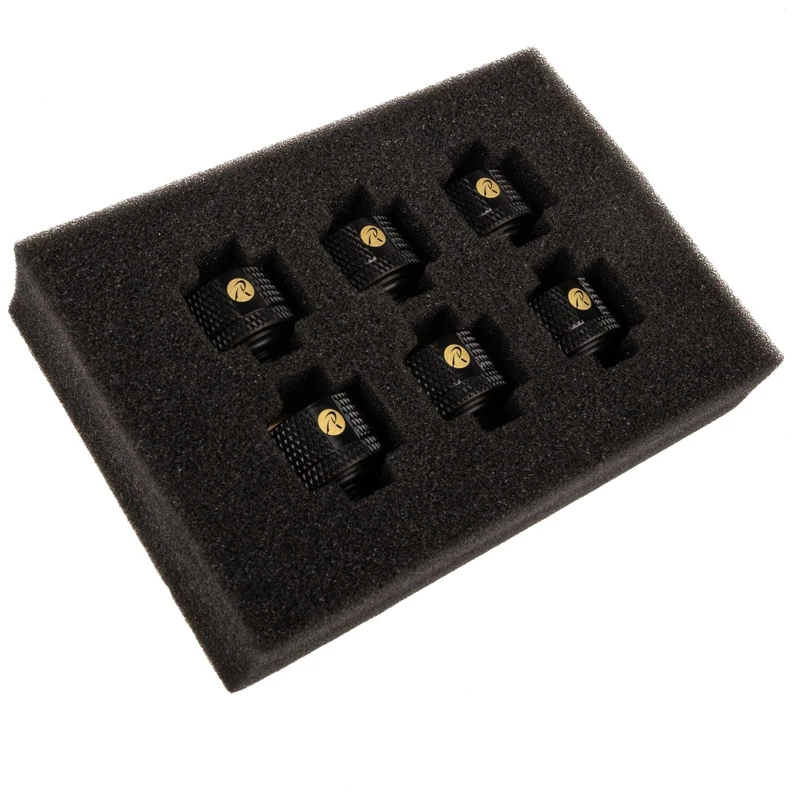 Tornillos de montaje para ventilador RAIJINTEK Pelias negros – pack de 6, accesorio de montaje para ventiladores de PC