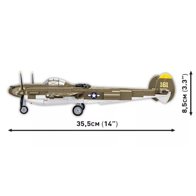 Bloques de construcción Cobi Lockheed P-38H Lightning Set 5763 — maqueta a escala, modelo de avión coleccionable