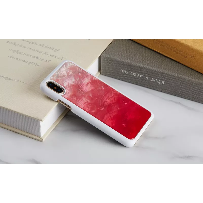 Funda para móvil iKins para iPhone XS / iPhone X — funda protectora Pink Lake White