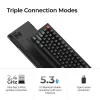 Teclado mecánico 75% Keychron V1 Ultra 8K — QWERTY, Bluetooth y cable, RGB, negro