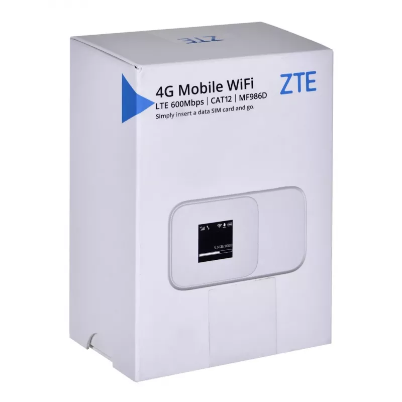 Router ZTE MF986D 4G UFI LTE CAT12/13 1x USB Type-C, 1x ranura SIM 2x TS-9