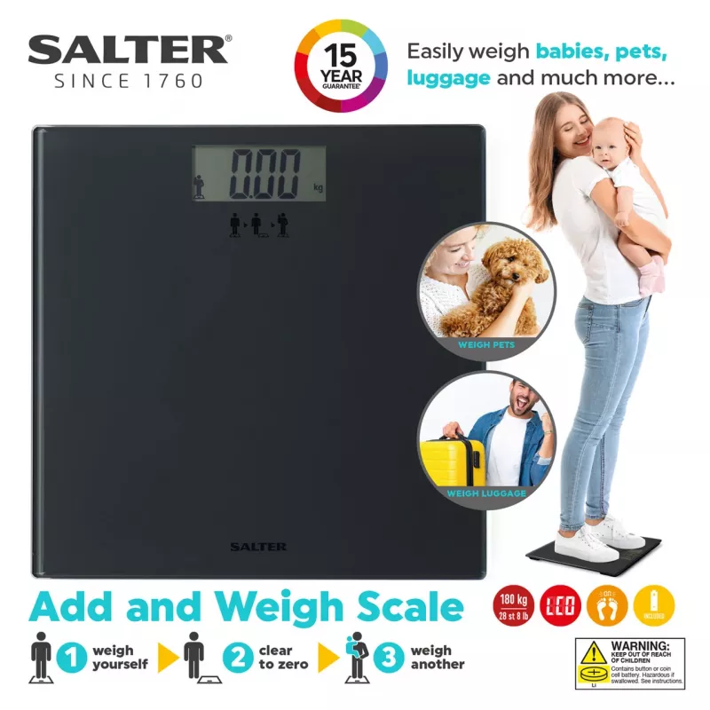 Salter SA00300 GGFEU16 Add and Weigh negro