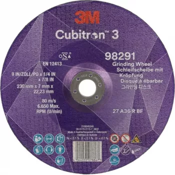 3M 98452 - Disco de corte - Metal - Fibra cerámica - 10200 rpm - redondo - 2,22 cm (7100303981)
