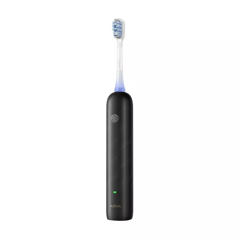 Cepillo de dientes eléctrico sónico MOVA Fresh Pro Adult negro con batería de Li‑Ion integrada, 4 modos de cepillado