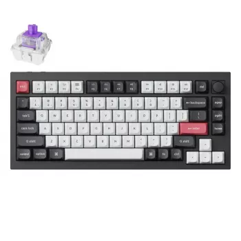 Teclado mecánico Keychron Q1 HE RGB Hot-Swappable Inalámbrico Carbon Negro