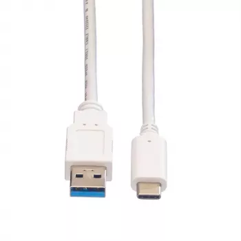 VALUE - Cable USB - USB 3.0 (M) a USB Type-C (M) - 5 V - 900 mA - 50 cm - Blanco (11.99.9010)