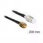 Cable coaxial DeLOCK 88596 RG-174 0,2 m SMA FME Negro