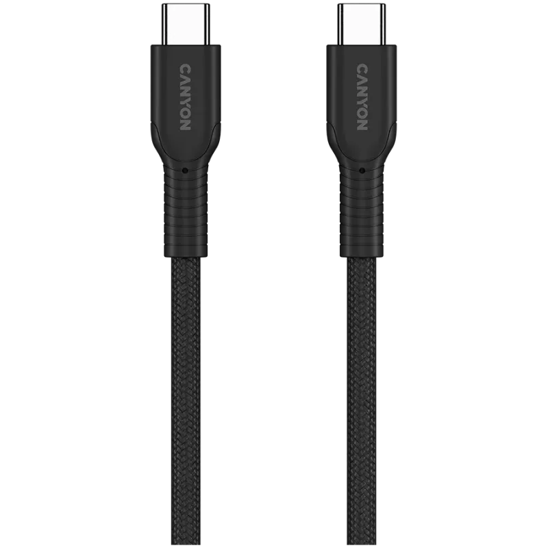 CANYON Cable OnWire 60CL C-C 60W COLOR trenzado 1m negro