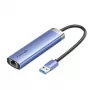 Vention TGFSB USB 3.2 Gen 1 (3.1 Gen 1) Type-A hub de 5 puertos con Gigabit RJ-45 y USB-C, azul