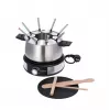 Severin FO 2471 combinación de fondue y crepes, negro/acero inoxidable